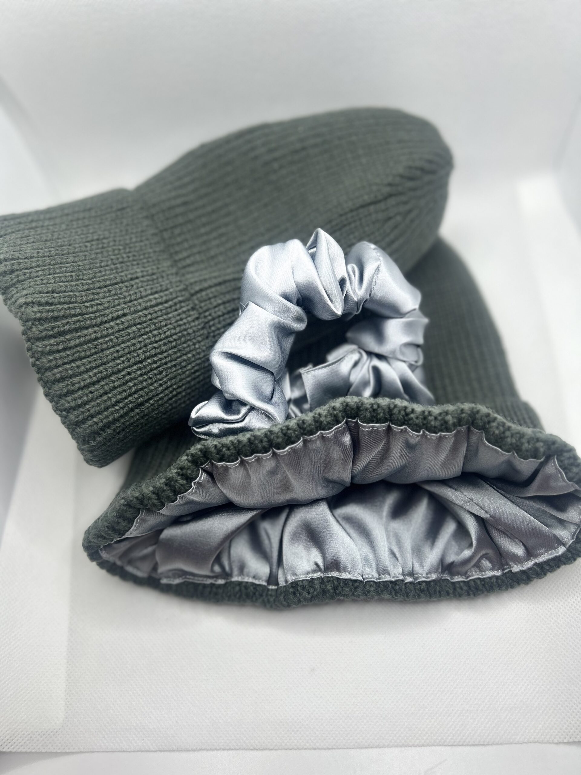 Charcoal Satin Lined Beanie