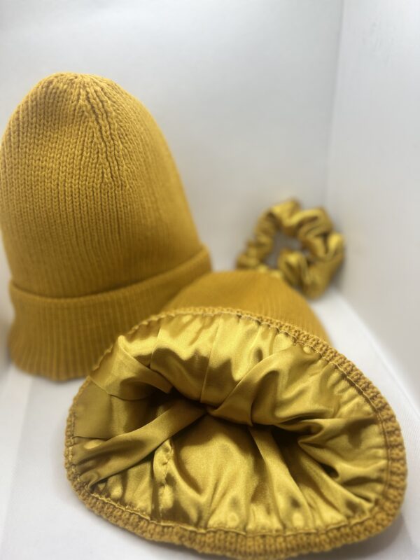 Mustard Satin Lined Beanie