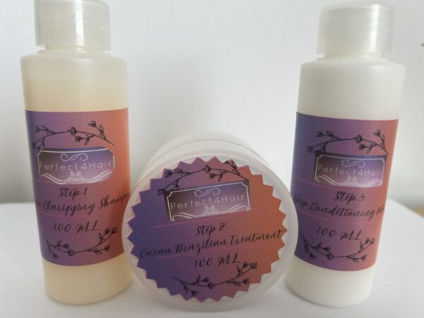 100ml Perfect 4 Hair - Brazil Cacau Brazilian Hair Treatment - (Steps 1-3)